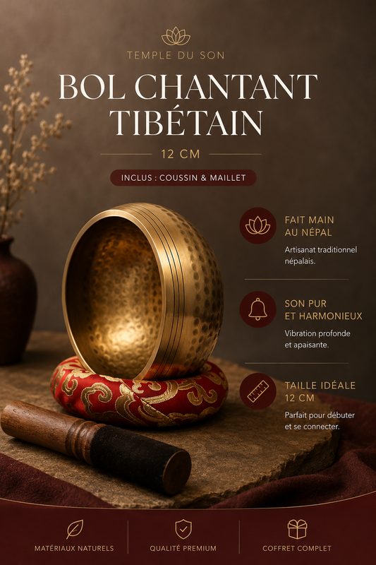 Bol Chantant Tibétain Traditionnel – 12 cm