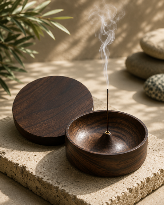 Porte-Encens en Bois Naturel