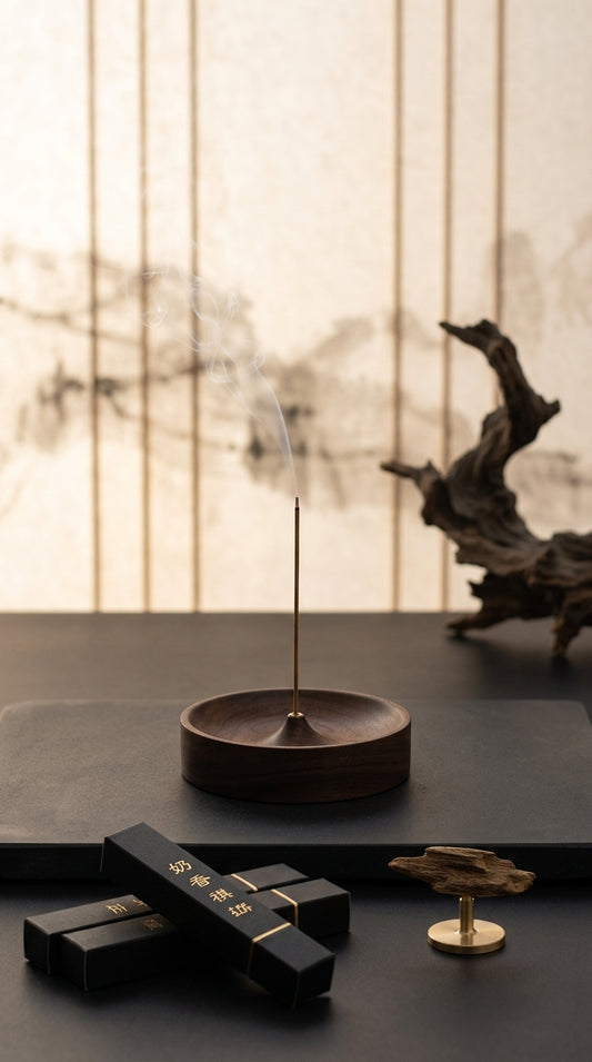 Porte-Encens en Bois Naturel